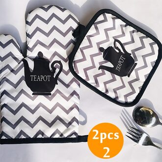 2 Stks/set Pannenlap Handschoenen Anti-Brandwonden Eenvoudige & Leopard Patroon Pad Magnetron Ovenwanten Bakken Koken Bbq Keuken Benodigdheden B2