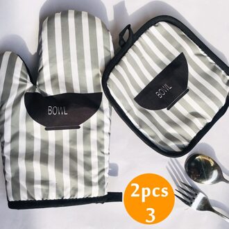2 Stks/set Pannenlap Handschoenen Anti-Brandwonden Eenvoudige & Leopard Patroon Pad Magnetron Ovenwanten Bakken Koken Bbq Keuken Benodigdheden B3