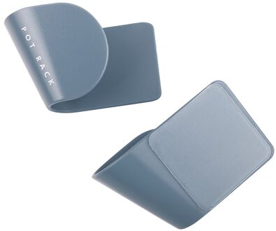 2 Stks/set Pot Deksel Houder Muur Gemonteerde Opknoping Houder Voor Pan Pot Cover Rack Organizer Plastic Opbergrek Keuken levert blauw