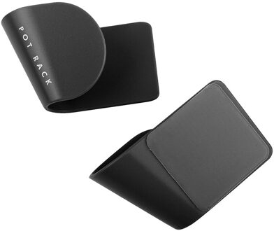 2 Stks/set Pot Deksel Houder Muur Gemonteerde Opknoping Houder Voor Pan Pot Cover Rack Organizer Plastic Opbergrek Keuken levert zwart