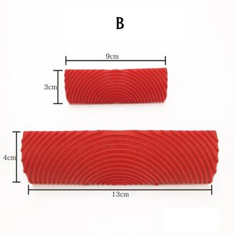 2 Stks/set Rubberen Roller Borstel Imitatie Hout Korrelen Muur Schilderen Home Decoration Art Embossing Diy Borstelen Schilderen Gereedschap