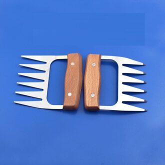 2 Stks/set Rvs Beer Klauwen Barbecue Vork Vlees Verdeeld Scheuren Flesh Food Grade Rundvlees BBQ Set Barbecue Keuken gereedschap