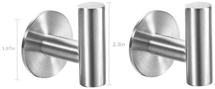 2 Stks/set Rvs Zelfklevende Badkamer Haken Keuken Handdoek Spons Houder Muur Gemonteerde Deur Opknoping Haak Rekken ronde