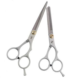 2 Stks/set Salon Haar Knippen Cutter Rvs Schaar Dunner Scharen Kit Professionele Kapper Kappers Set Gereedschap