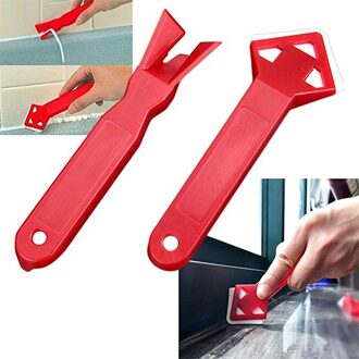 2 Stks/set Siliconen Glas Cement Schraper Tool Spatel Lijm Schop Breeuwen Kit Afwerking Grout Floor Cleaning Tegel Vuil Tool