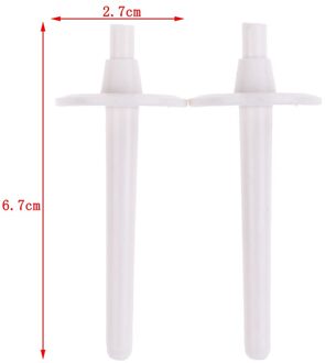 2 Stks/set Spool Pins Lepel Standhouder Wit Plastic Naaimachine Onderdelen Accessoires Breien 7Cm X 2.7Cm