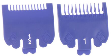 2 Stks/set Tondeuse Gids Kam Baard Trimmer Kam Trimmer Head Scheerapparaat Kam Vervanging Clipper Blade Cutter Haar Grooming Blauw