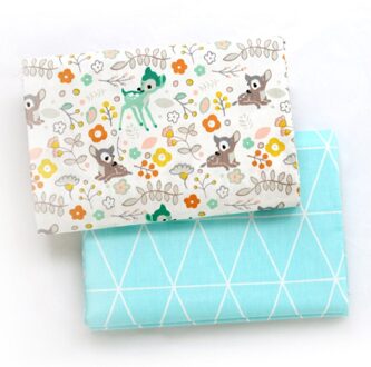 2 Stks/set Van Katoen Cartoon Gedrukt Doek Handgemaakte Diy Patchwork Kinderen Beddengoed Stof Voor Jurk 3