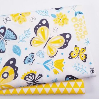 2 Stks/set Van Katoen Cartoon Gedrukt Doek Handgemaakte Diy Patchwork Kinderen Beddengoed Stof Voor Jurk 6