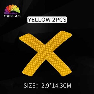 2 Stks/set Veiligheid Waarschuwingslampje Auto Velg Wenkbrauw Reflecterende Waarschuwing Strip Stickers Beschermende Sticker 14.3cm oranje