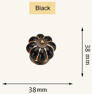 2 Stks/set Vintage Pompoen Keramische Deurknoppen Kast Lade Kast Keuken Pull Lbe zwart