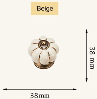 2 Stks/set Vintage Pompoen Keramische Deurknoppen Kast Lade Kast Keuken Pull UD88 beige