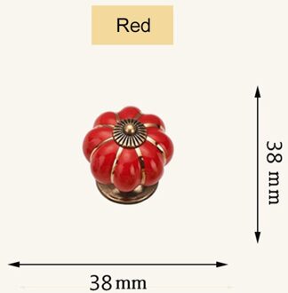 2 Stks/set Vintage Pompoen Keramische Deurknoppen Kast Lade Kast Keuken Pull UD88 Rood