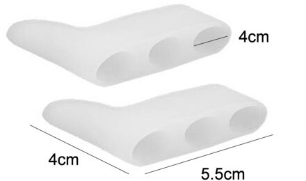 2 Stks/set Voet Pad 3 Gaten Vinger Teen Protector Siliconen Gel Cover Cap Pijnbestrijding Voorkomen Blaren Care Tools Teen separator