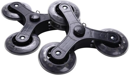 2 Stks/set Winkelwagen Trolley Caster Bagage Koffer Roller Vervanging Wiel Katrol Glijden Roller Wiel Accessoires zwart