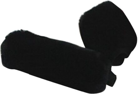 2 stks/set Zachte Pluche Auto Handrem Cover Winter Warm Versnellingspook Knop Kragen Covers Handrem Grip Mouw Auto accessoires zwart