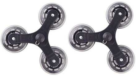 2 Stks/set Zwart Winkelwagen Trolley Caster Bagage Koffer Roller Vervanging Wiel Katrol Glijden Roller Wiel Accessoires