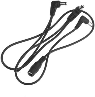 2 Stks Vitoos 3 Manieren Elektrode Daisy Chain Harness Kabel Koperdraad voor Gitaar Effecten Voeding Adapter Splitter black