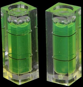 2 Stuk 10*10*29 Mm Vierkante Waterpas Bubble Met Magneetstrip