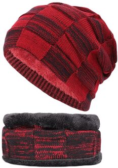2 Stuk Winter Warme Muts Sjaal Set Warm Muts JR