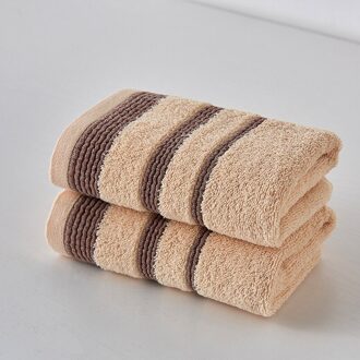 2 Stukken Van Pure Handdoeken Voor Volwassen Gezicht Wassen Mannen En Vrouwen Huishoudelijke Zachte Absorberende Niet-Pluizende Bad Zakdoek bruin