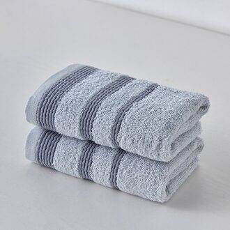 2 Stukken Van Pure Handdoeken Voor Volwassen Gezicht Wassen Mannen En Vrouwen Huishoudelijke Zachte Absorberende Niet-Pluizende Bad Zakdoek licht grijs
