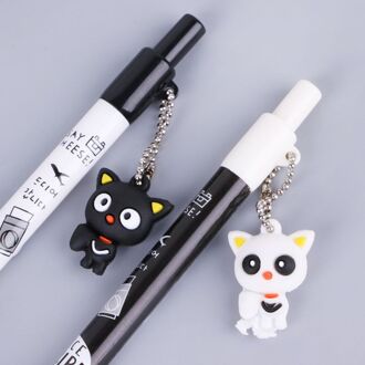 2 Stuks 0.5Mm Cartoon Kat Hanger Vulpotlood Plastic Automatische Potloden Pen