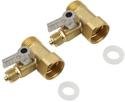 2 stuks 1/2 inch Tot 1/4 inch Brass Water Tap Ro Feed Kogelkraan Kraan Water Filter Omgekeerde Osmose Systeem voor Waterzuiveraar Kraan