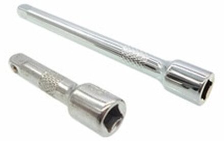 2 Stuks 1/4 "Vierkante Drive Bereiken Extension Bar Set 50Mm 100Mm Chroom Vanadium Staal Socket Drive Extender bars Voor Auto Garage Tool