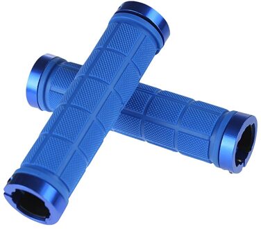 2 Stuks/1 Paar Mountain Road Cycling Bike Fiets Mtb Stuur Cover Grips Glad Zachte Rubberen Anti-Slip handvat Grip Lock Bar End # G lucht blauw