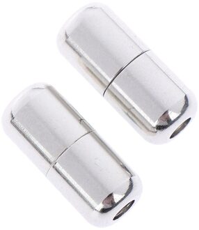 2 Stuks = 1 Paar Schoenveter Gesp Handig Tieless Kant Geen Stropdas Platte Schoenveters Platte Anker Lui Veters Gespen fit 2.5Mm Dik Zilver