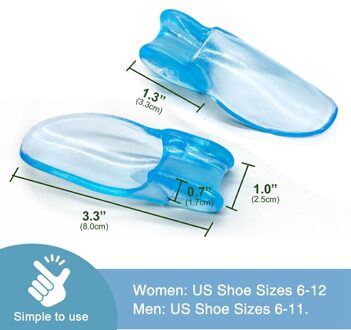 2 Stuks = 1 Paar Tenen Corrector Voetverzorging Orthesen Voeten Bone Duim Richter Correctie Zachte Siliconen Pedicure Bunion Stijltang