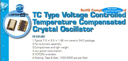 2 Stuks 100% En Orginal Temperatuur Gecompenseerd Hoge Precisie Kristal 5X7 10 Voeten Tcxo 12.8M 12.8Mhz 12.800mhz 5070 5V