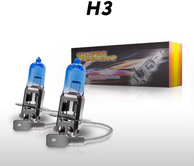 2 Stuks 100W 12V Halogeen Lamp Super Heldere White-6000K Mistlampen High Power Auto Koplampen Lamp Auto Licht bron Parkeergelegenheid H3
