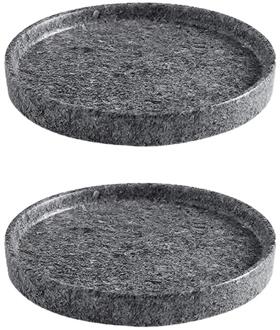 2 Stuks 11.5/15Cm Keramische Bloempot Lade Bloempot Lekbak Keramische Cement Bloempot Base Tray Voor Tuin balkon 11.5x1.5cm grijs