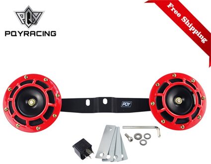 2 Stuks 12V 115DB Super Luid Compact Elektrische Blast Tone Luchthoorn Kit Met Beugel Voor Motorfiets en Auto