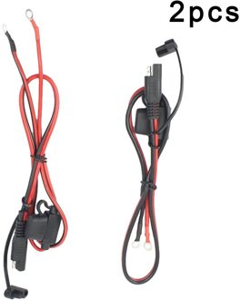 2 Stuks 12V Lader Kabel Voor Motorfiets Batterij Terminal Sae Naar O Ring Connectoren Quick Disconnect Kabel
