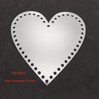 2 Stuks 18Cm Acryl Hart Base Gehaakte Tas Handgemaakte Borduren Haak Mand