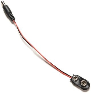 2 Stuks 19Cm 9V I-Type Batterij Kabel Dc Plug Clip Vat Jack Connector Voor Arduino