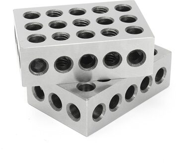 2 stuks 1x2x3 Inch Gehard Staal Blokken 23 Gaten Parallel Vastklemmen Frees Precisie 0.0001 Inch voor Machine Tools