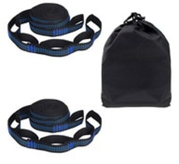 2 Stuks 200Cm Hangmat Band Outdoor Camping Hangmat Swing Bandjes Touw Hoge Sterkte Belasting-Bbearing Strap Hangmat Touw blauw