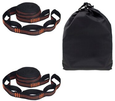 2 Stuks 200Cm Hangmat Band Outdoor Camping Hangmat Swing Bandjes Touw Hoge Sterkte Belasting-Bbearing Strap Hangmat Touw oranje