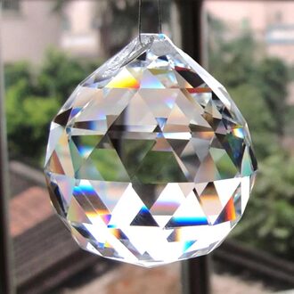 2 Stuks 20Mm Helder Kristal Verlichting Bal Feng Shui Lamp Ball Prism Rainbow Zon Catcher Wedding Party Decor 20mm / 2stk