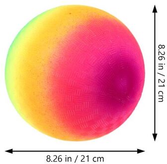 2 Stuks 21Cm Kind Klapperen Bal Pvc Opblaasbare Bal Outdoor Rainbow-Kleur Ballen