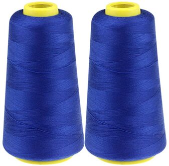 2 Stuks 2300 Yards Sterk En Duurzaam Naaigaren Voor Naaien Polyester Draad Kleding Naaibenodigdheden Accessoires Wit Zwart Blauw