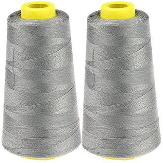 2 Stuks 2300 Yards Sterk En Duurzaam Naaigaren Voor Naaien Polyester Draad Kleding Naaibenodigdheden Accessoires Wit Zwart Grijs