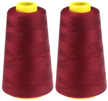 2 Stuks 2300 Yards Sterk En Duurzaam Naaigaren Voor Naaien Polyester Draad Kleding Naaibenodigdheden Accessoires Wit Zwart Wijnrood