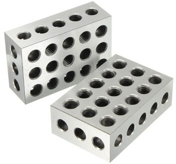 2 Stuks 25X50X75Mm Gehard Stalen Blokken 23 Gaten Parallel Vastklemmen Blok Draaibank Gereedschap Precisie 0.005mm Voor Machine Tool