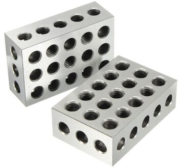 2 Stuks 25X50X75Mm Gehard Stalen Blokken 23 Gaten Parallel Vastklemmen Blok Draaibank Gereedschap Precisie 0.005mm Voor Machine Tool
