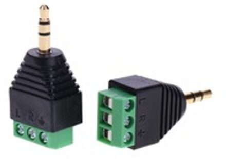 2 stuks 3.5mm 1/8in 3-Pole Male Audio Jack Plug Stereo Hoofdtelefoon DIY Connectors voor Tabletten MP4 Mobiele Telefoon Headsets